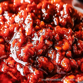 Salsa za rezance sa začinima, ljuto, ručno pržena, individualno pakiranje, 300 g, rok trajanja 12 mjeseci, čuvati na sobnoj temperaturi