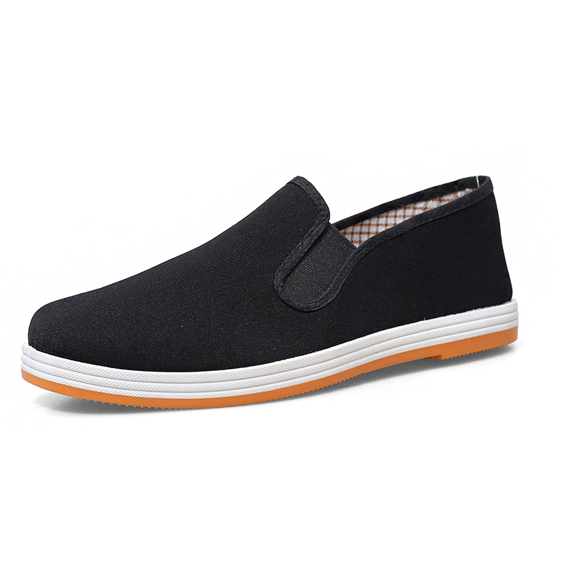 Stare pekinške platnene slip-on tenisice – unisex, okrugli vrh, unutrašnjost od tekstila, niski potpetica 1–3 cm, ljeto