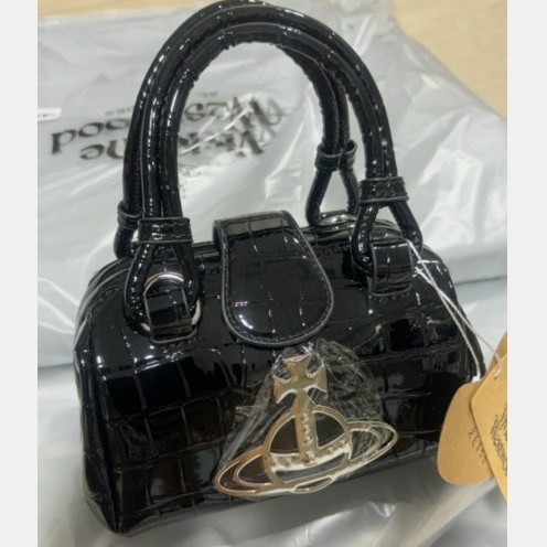 PU crossbody torba s krokodilskim uzorkom i lakiranim završetkom, lančani remen, ovalni oblik, zatvarač