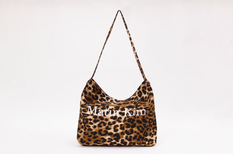 Leopard uzorak platnene tote torba sa jednom naramenicom i zatvaračem