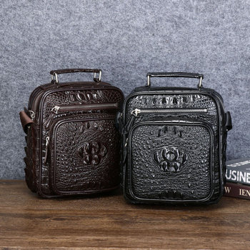 Vyrinė pečių rankinė – Silikonas, Gyvūnų raštas (krokodilo kaulų motyvas), Miesto minimalistinis stilius, Atspari dėvėjimui verslo kelionėms