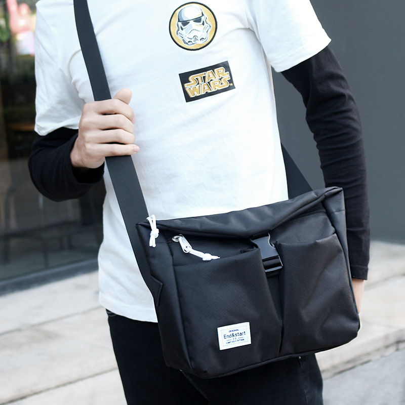 Vyrų pečių krepšys laisvalaikio kelionėms, Oxford audinys, poliesterio įdėklas, modelis 4230, vienodas raštas