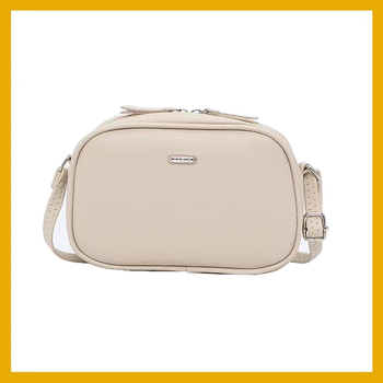 Ženska crossbody torba, PVC, kružnog oblika, zatvarač, najlon podstava, džep za mobitel