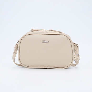 Ženska crossbody torba, PVC, kružnog oblika, zatvarač, najlon podstava, džep za mobitel