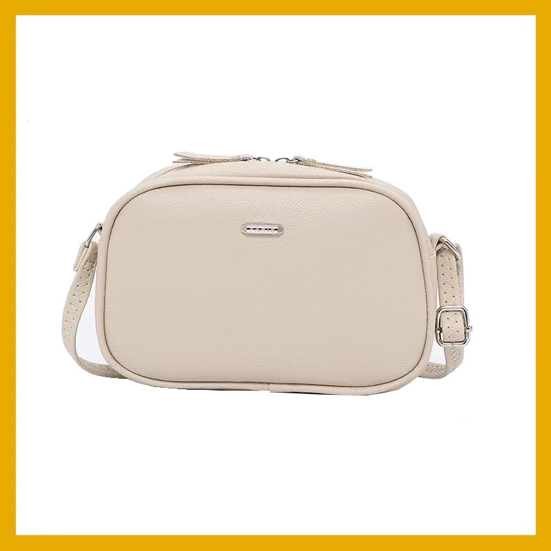 Ženska crossbody torba, PVC, kružnog oblika, zatvarač, najlon podstava, džep za mobitel