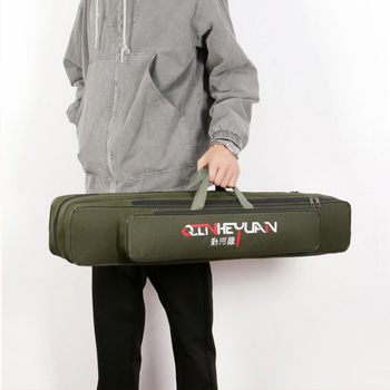 Kétszintes horgásztáska, vízálló Oxford anyagból, nagy kapacitás, Qinhe Margin