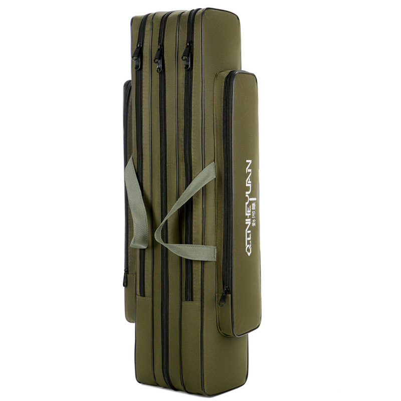 Kétszintes horgásztáska, vízálló Oxford anyagból, nagy kapacitás, Qinhe Margin