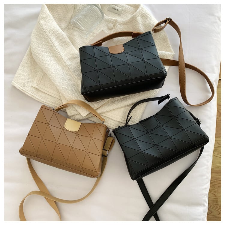 Korejski stil PU kožna torba preko ramena, crossbody, horizontalni kvadratni oblik, zatvarač