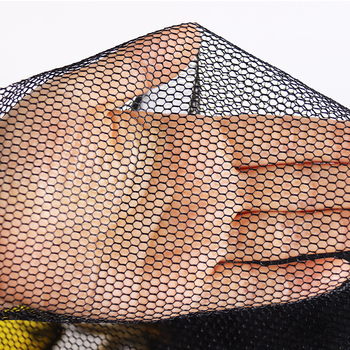 Νάιλον διχτυωτό σακίδιο για μικρά ψάρια με μικρό μάτι, τετράγωνο στόμιο και μεταλλικό περίγραμμα από σύρμα για άγριο ψάρεμα