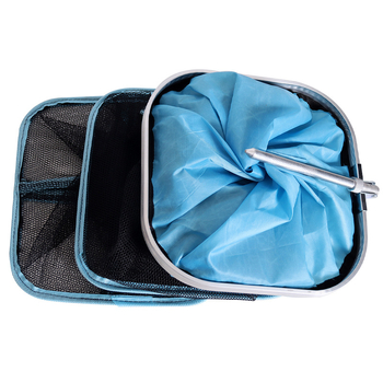 Νάιλον διχτυωτό σακίδιο για μικρά ψάρια με μικρό μάτι, τετράγωνο στόμιο και μεταλλικό περίγραμμα από σύρμα για άγριο ψάρεμα