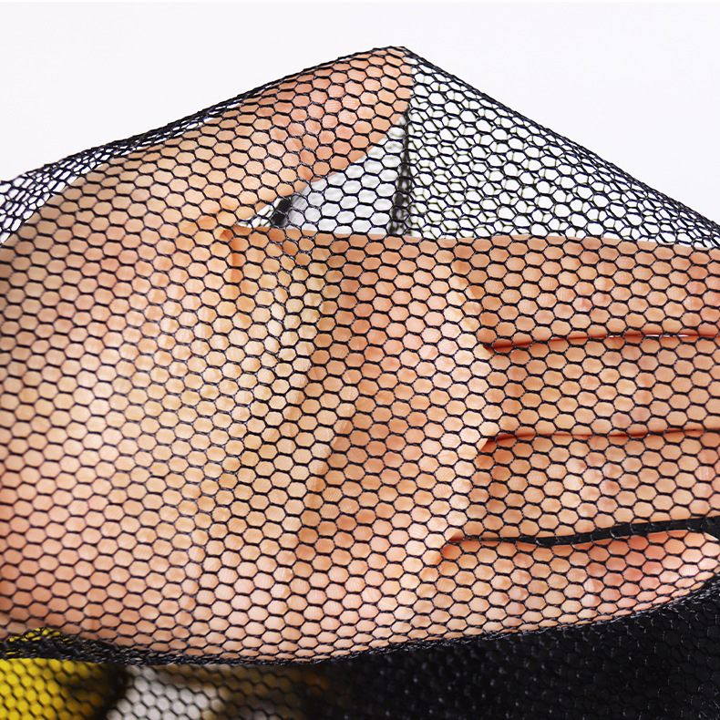 Νάιλον διχτυωτό σακίδιο για μικρά ψάρια με μικρό μάτι, τετράγωνο στόμιο και μεταλλικό περίγραμμα από σύρμα για άγριο ψάρεμα