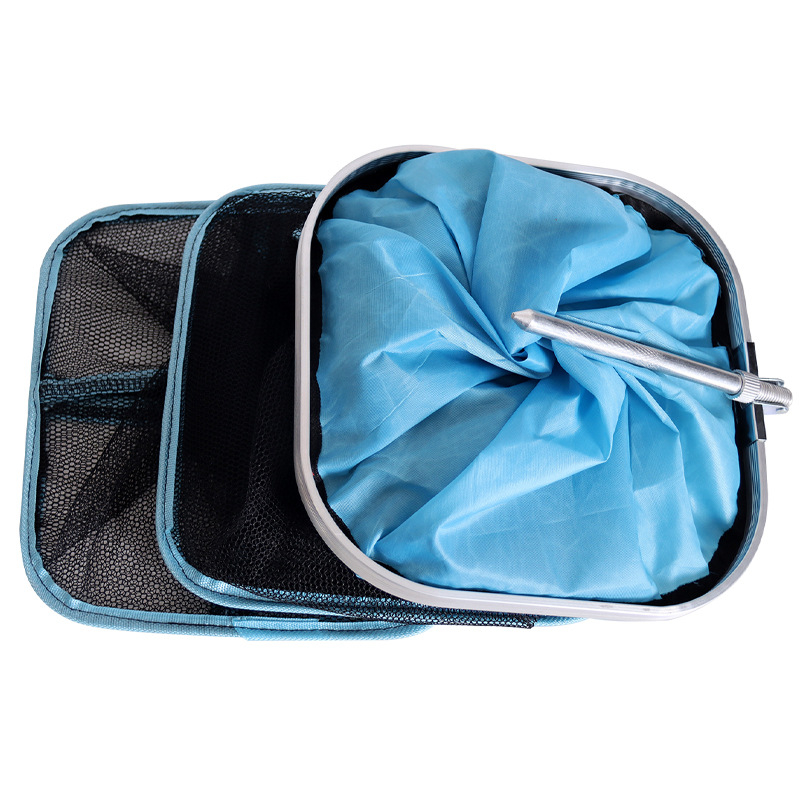 Νάιλον διχτυωτό σακίδιο για μικρά ψάρια με μικρό μάτι, τετράγωνο στόμιο και μεταλλικό περίγραμμα από σύρμα για άγριο ψάρεμα