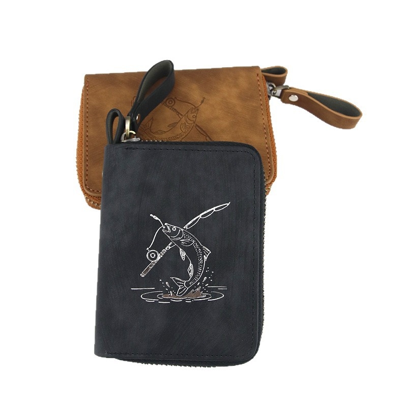 PU δερμάτινο σάκο δολωμάτων με στρας, φορητό μικρό σάκο για δολώματα και θήκη αποθήκευσης αγκιστρών