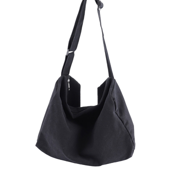 Torba na ramenu od platna – gradski stil, zatvarač, vodoravni kvadratni oblik