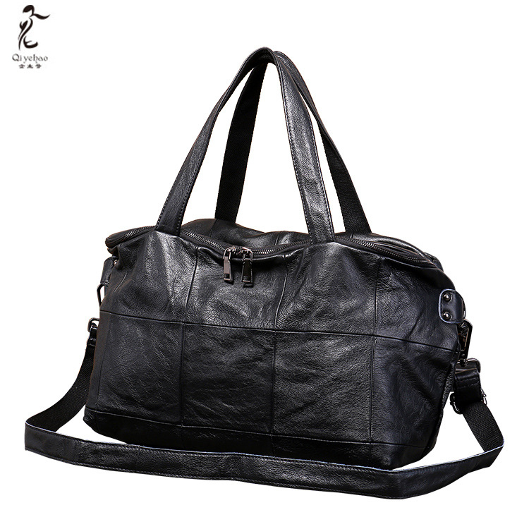 Női válltáska valódi bőrből, horizontális négyzet alakú forma, zipzáras zárás, belső rendszerező: zipzáras zseb, telefontartó zseb és dokumentum zseb; bélés poliészter-pamut