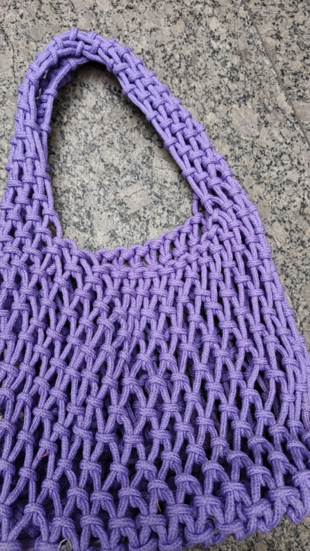 Nova torbica od pamuka u candy bojama, ljetni korejski stil opuštenog ritma, mrežasta pletena torba, svestrana ručna torba