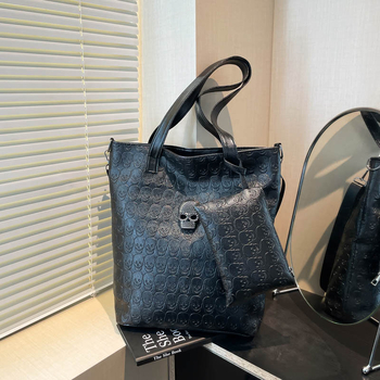 Bucket Bag od PU kože — horizontalni kvadratni oblik, zatvarač, unutarnja džep, ljeto 2025