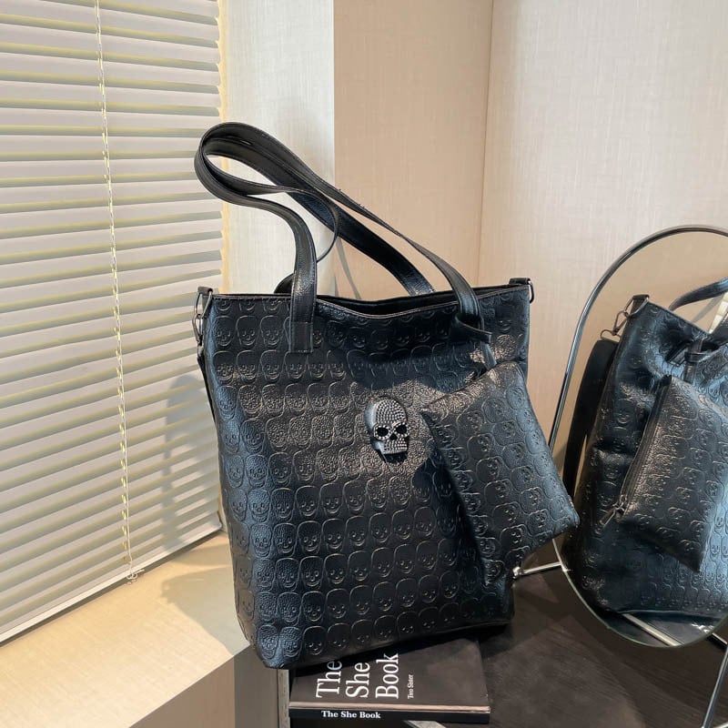 Bucket Bag od PU kože — horizontalni kvadratni oblik, zatvarač, unutarnja džep, ljeto 2025