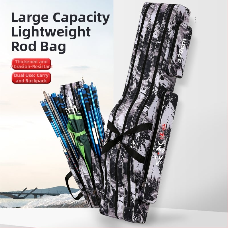 Cooloyu Horgászbot Táska Dupla- és Háromrétegű Rekeszekkel, Vízálló Ötvözet Anyagból, Márka Cooloyu, Kifejezetten Csalihoz, Damillal, Botodhoz és Orsóhoz