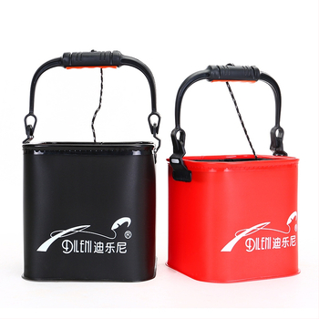 Deloni EVA πτυσσόμενος κάδος ψαρέματος με σχοινί και δίχτυ