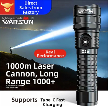 Фенер Z26 Warsun – LED фенер, зум, обхват над 500 м, презареждаем, алуминиева сплав