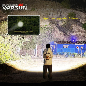 LED фенер от алуминиева сплав, захранван с батерия, над 500 м обхват, защита срещу презареждане, лицензирана частна марка