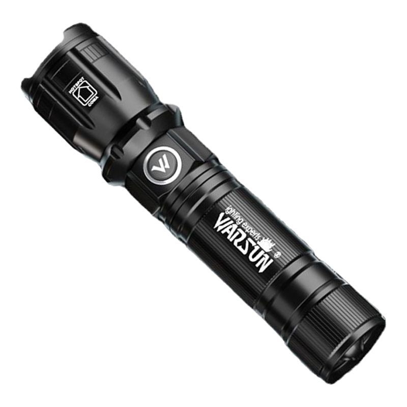 LED фенер от алуминиева сплав, захранван с батерия, над 500 м обхват, защита срещу презареждане, лицензирана частна марка