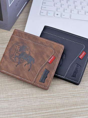 Muški novčanik od PU kože, uzorak životinja, ultra lagan, poliesterska podstava, zimsko izdanje 2024
