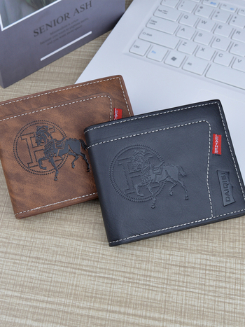 Muški novčanik od PU kože, uzorak životinja, ultra lagan, poliesterska podstava, zimsko izdanje 2024