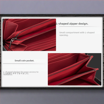 Muški novčanik sa zatvaračem, uzorak ugljena, YKK zatvarač, horizontalni kvadratni oblik, pretinci za novac, kartice i kovance