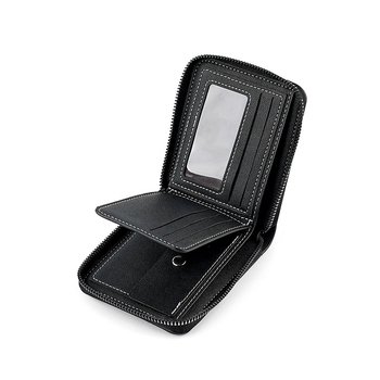 Muški novčanik od PU s patentnim zatvaračem, velika kapaciteta, retro stil, proširiva kapsa za novac, kratki lanac, svakodnevna uporaba