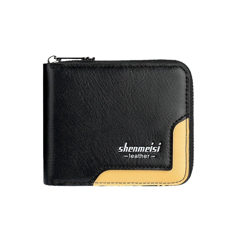 Muški novčanik od PU s patentnim zatvaračem, velika kapaciteta, retro stil, proširiva kapsa za novac, kratki lanac, svakodnevna uporaba