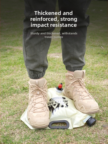 Kültéri víztároló tasak 8 L csap, összecsukható, élelmiszer-minőségű PE+PA+PET