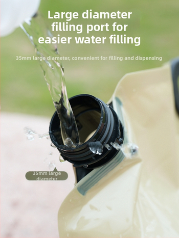 Kültéri víztároló tasak 8 L csap, összecsukható, élelmiszer-minőségű PE+PA+PET