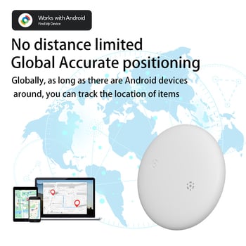 Bluetooth антиизгубващ локатор с аларма и проследяване за ключове, портфейл и телефон; пластмасов корпус; тегло 30 g; носене с връзка; Bluetooth позициониране