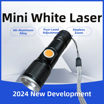 LED аварийно фенерче, USB презареждане, регулируем фокус, дълъг обсег до 500 m, корпус от алуминиева сплав