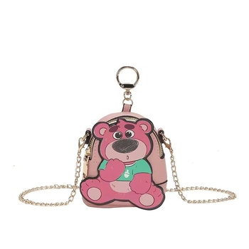 Mini PU crossbody torba — svježi i slatki stil; mala kvadratna torba; ovalni oblik; zatvaranje na zip