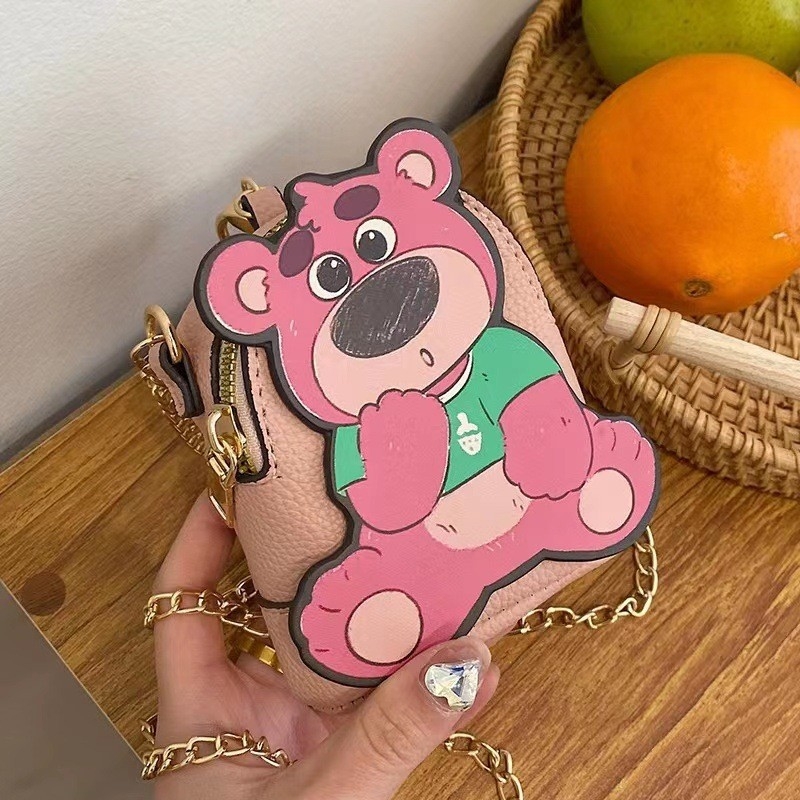 Mini PU crossbody torba — svježi i slatki stil; mala kvadratna torba; ovalni oblik; zatvaranje na zip