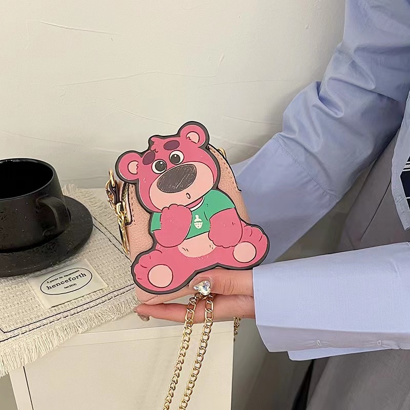 Mini PU crossbody torba — svježi i slatki stil; mala kvadratna torba; ovalni oblik; zatvaranje na zip