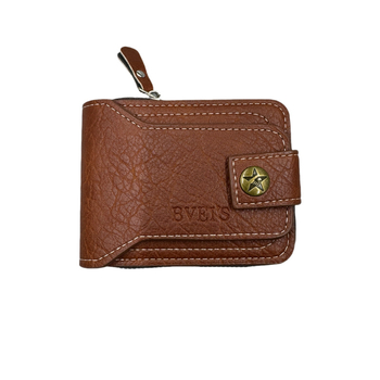 Férfi pénztárca cipzárral, PU anyag, ultra könnyű, lélegző, kopásálló, európai–amerikai retró stílus