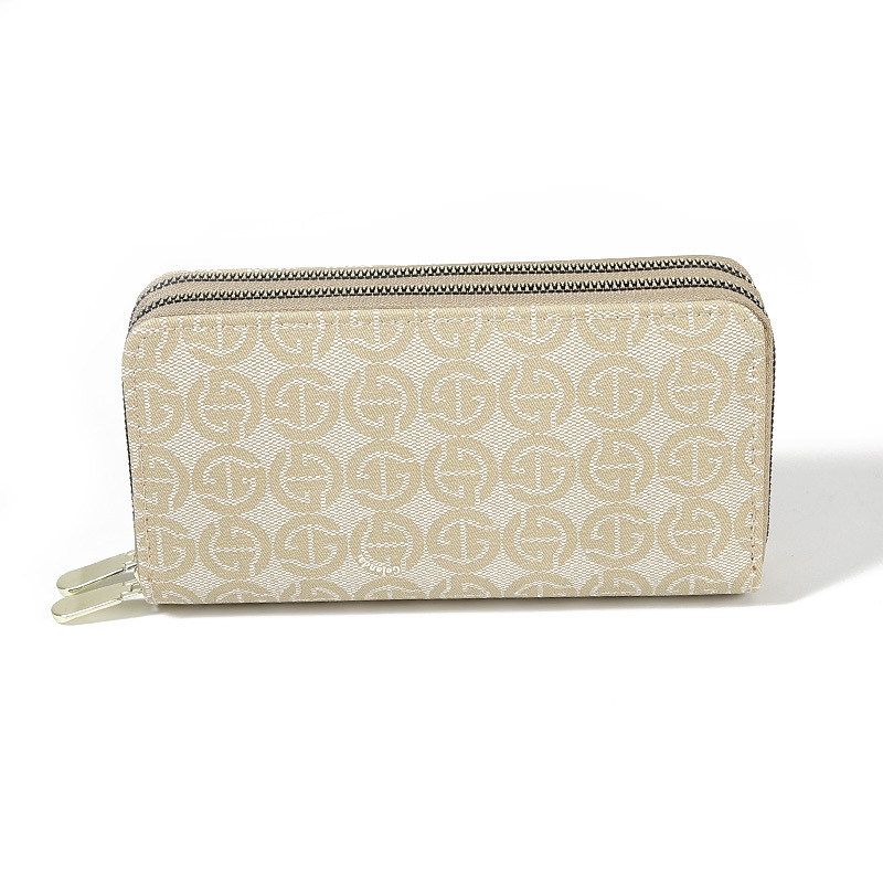 Portofel dama lung cu imprimeu litere, material PU, căptușeală poliester, stil urban simplu, greutate 0,25 kg