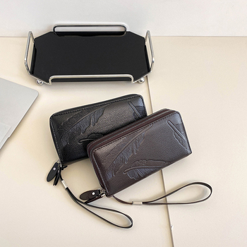 Cross-Border férfi PU pénztárca, bifold, PU bélés, kopásálló, lopás elleni védelem, mindennapi használatra