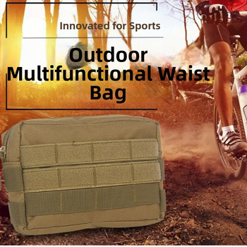 MOLLE-kompatibilis kültéri EDC táska, uniszex, kamufláz, poliészter