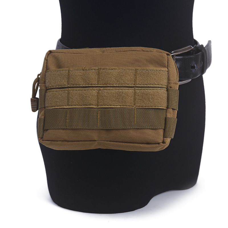 MOLLE-kompatibilis kültéri EDC táska, uniszex, kamufláz, poliészter