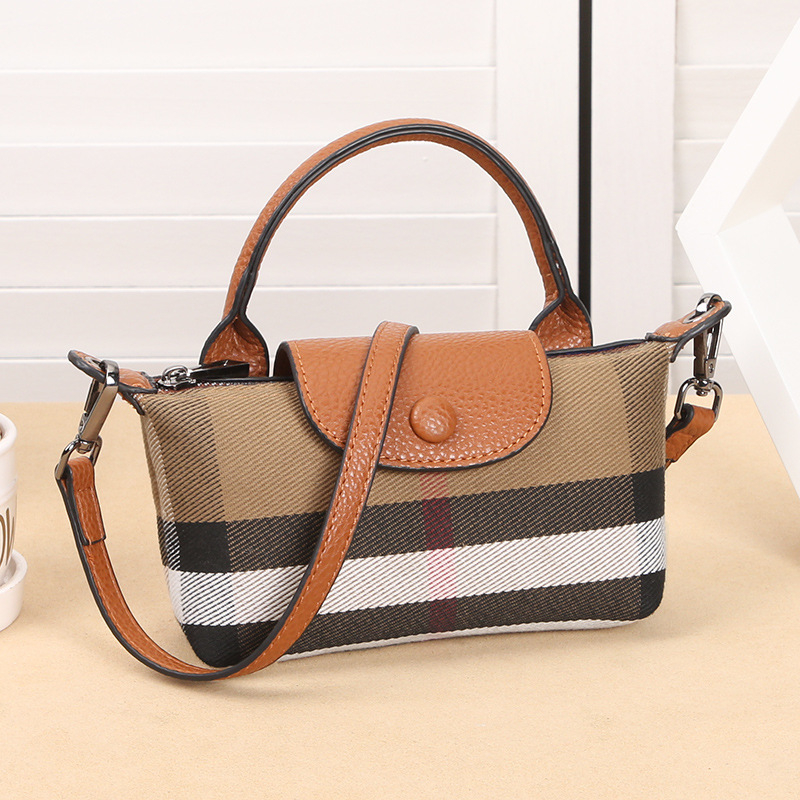 Geantă crossbody pentru femei, din PU, cu dungi — închidere cu clapă, stil urban simplu, geantă de umăr