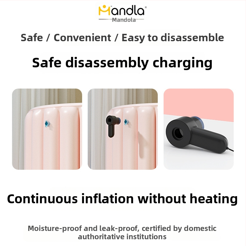 Išpūčiama sulankstoma vonia suaugusiems, iš audinio (kanvaso tipo) medžiagos, su dangčiu, pastovia temperatūra, garų burbulai