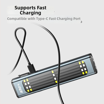 LED фенер от алуминиева сплав, преносима работна лампа, 10W, 1000mAh, соларно зареждане, магнитно закрепване, обхват ≥500m