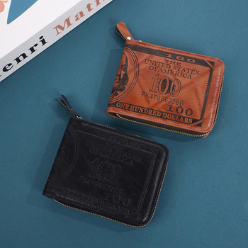 Férfi pénztárca amerikai dolláros nyomATTal, ultra-könnyű érmetáska, betűs minta, PU bőr, 2025 tavaszi kiadás