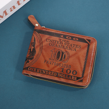 Férfi pénztárca amerikai dolláros nyomATTal, ultra-könnyű érmetáska, betűs minta, PU bőr, 2025 tavaszi kiadás