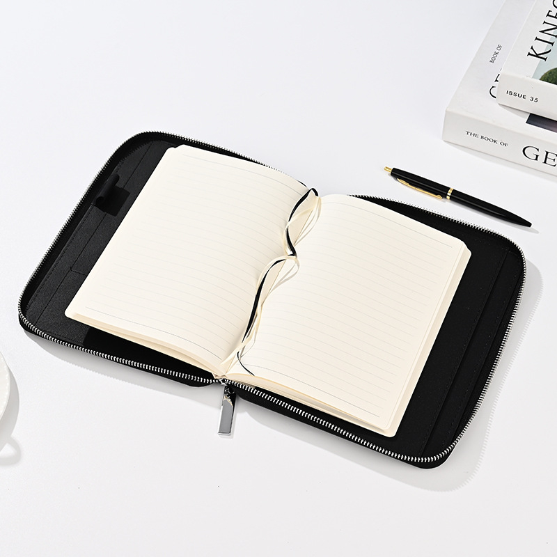 Bloc de notițe cu copertă PU, cataramă metalică, hârtie Dowling, 80 g, 50–100 pagini, stil de afaceri